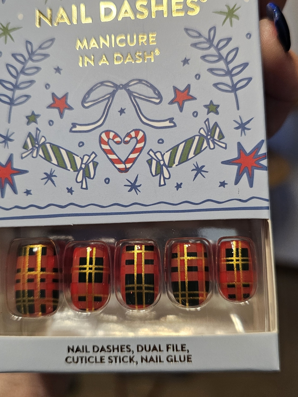 NAIL DASHES Red Plaid Press-On Nails - Manicure In A Dash